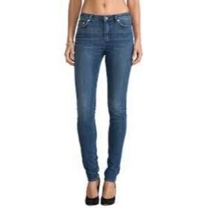 BLK‎ DNM Womens 25 Skinny Jeans York Blue Dark Wash Mid Rise WJ410601